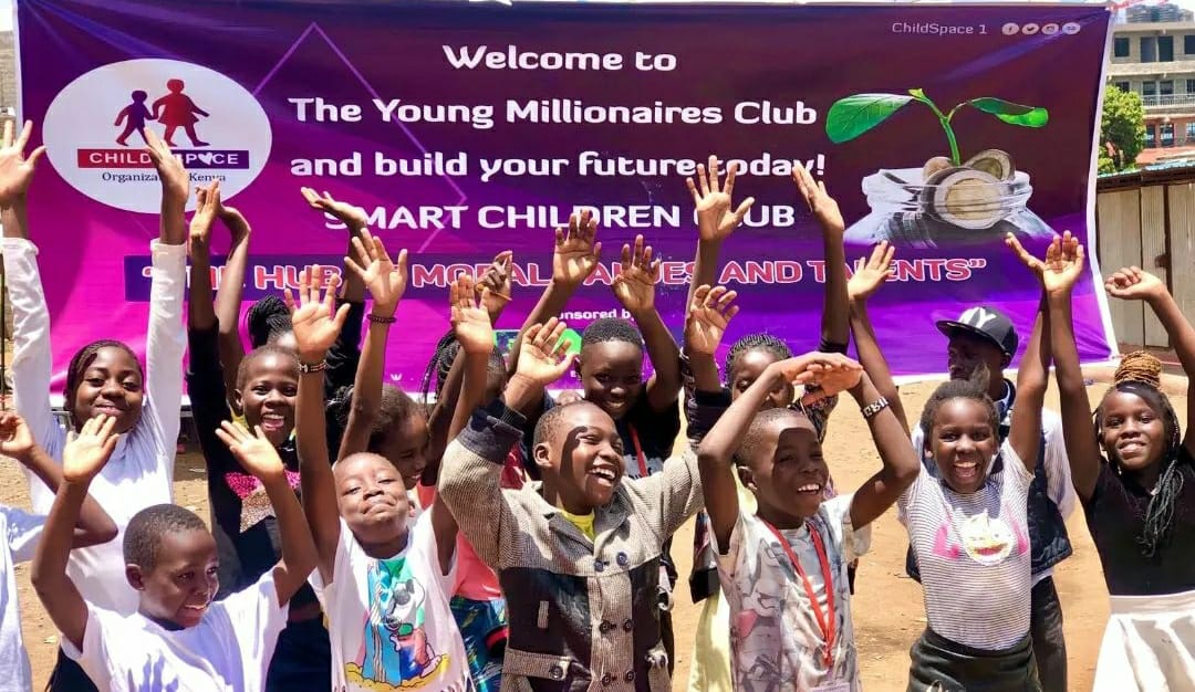 Children in a Nairobi community engaged in Child Space Organization activities